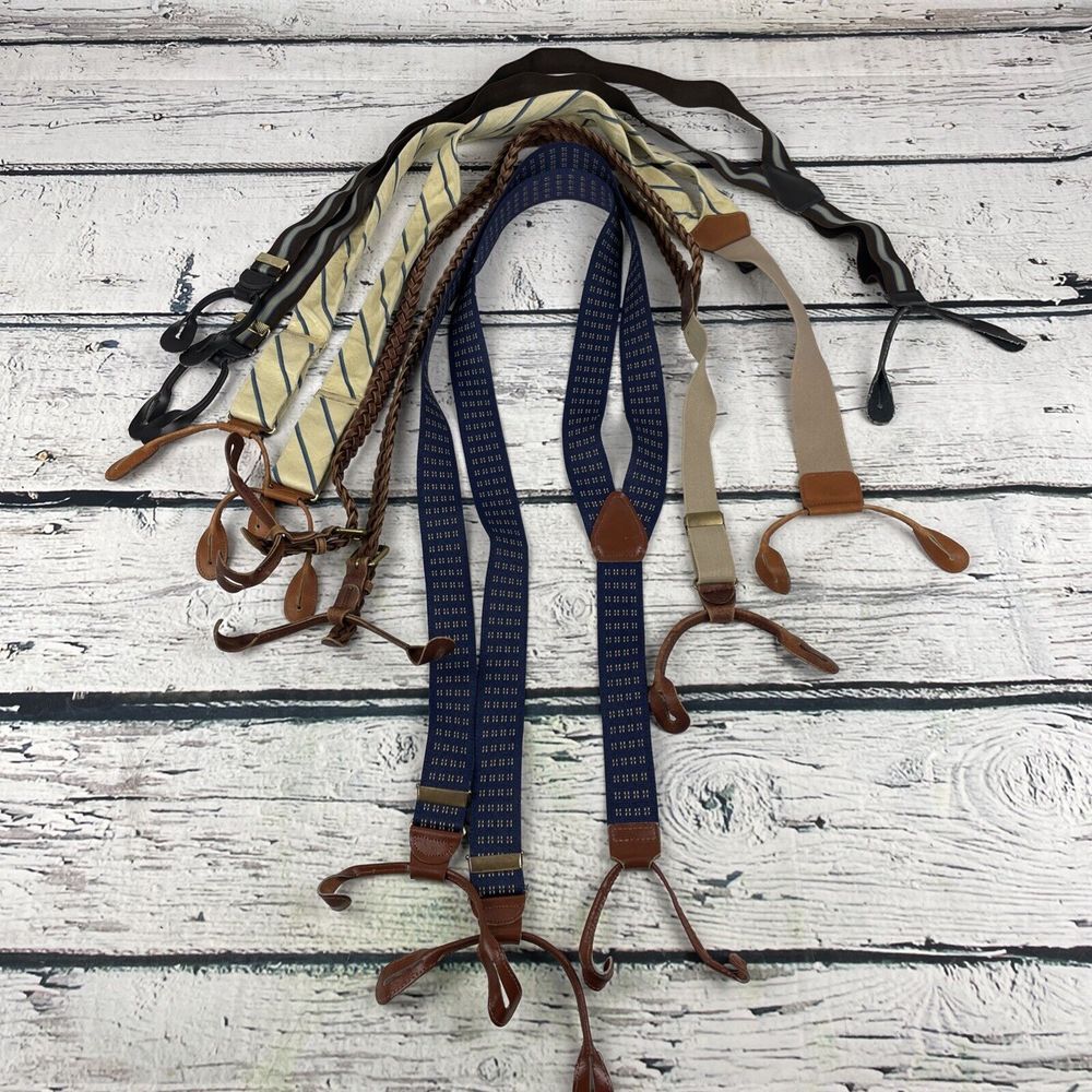 4 - Suspenders Leather Ends Horse Riding William Mimeles, Unbranded, Leather
